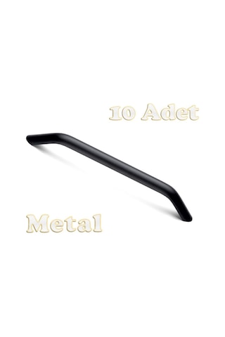 Eko Kumru Alüminyum Metal Lüks Modern Mobilya Çekmece Mutfak Dolabı Kulpu Siyah 224mm 10 Adet Siyah