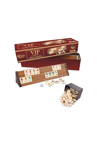 Vip Ahşap Okey Takımı Açık Renk