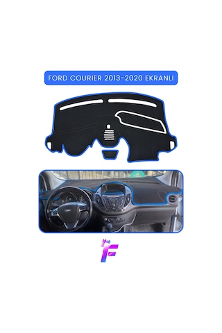 Ford Courier Ekranlı 2013-2020 Torpido Örtüsü Güneşten Korur Kolay Montaj Tam Uyum Tb71 Mavi