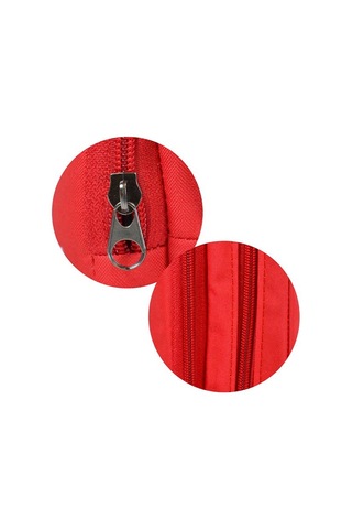 Tebag İki Gözlü Kırmızı Kalem Çantası Kırmızı