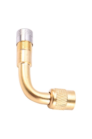 Neevoyu Araba Motosiklet Lastik Valfi Bakır Metal Uzatma Kolu 90 Derece - Tamir Ve Hava Doldurma Kolu