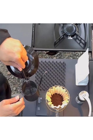 Xiaaokeji Açık Hava Kamp Yalıtım Pedi, Haşlanmaya Karşı Masa Pedi, Tencere Pedi Siyah