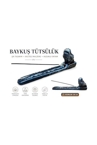 Seb Concept Sertmix Tütsü Hediyeli Dekoratif Baykuş Tütsülük Gümüş