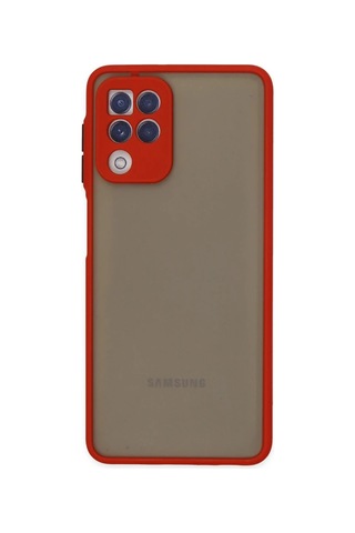 Samsung Galaxy A22 Kılıf Montreal Silikon Kapak - Kırmızı Kirmizi
