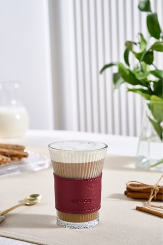 Karaca Leather Cool Touch Latte Bardağı 210 Ml Kırmızı