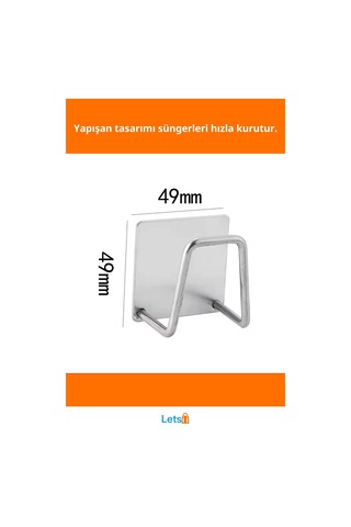 Kendinden Yapışkanlı Paslanmaz Çelik Drenaj Askısı Çok Renkli