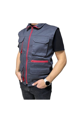 Çağdaş İş Harman Karışım Çok Cepli Taktik Yelek Lacivert