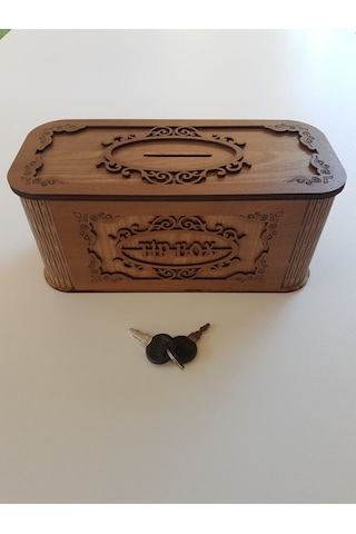 Tip Box Bahşiş Tip Kutusu Ahşap Kumbara Anahtarlı Kilitli Bahşiş Için Kumbara Bahşiş Kutusu