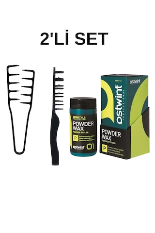 Profesyonel Mucizevi Tarak & Ostwnt Profesyonel Saç Şekillendirici Pudra Wax 20gr Yeşil