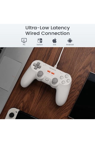 Gamesir Tegenaria T3 Lite Kablolu Controller Beyaz Switch,windows Pc,steam,android,Apple Uyumlu iOS