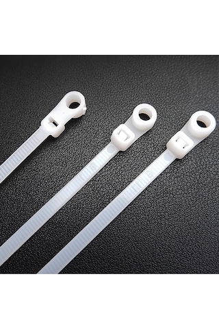 Powermaster Pm-26331 Delikli Beyaz Kablo Bağı 3.6x200mm 100lü Paket -