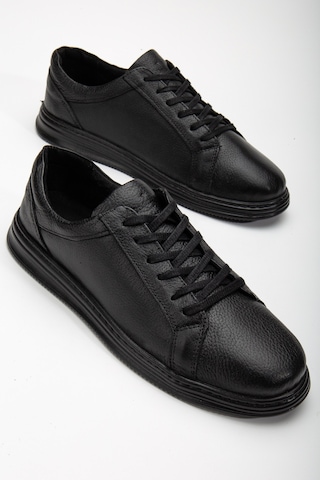 Garantili D563 Günlük Ortopedik Hakiki Deri Erkek Ayakkabı Siyah