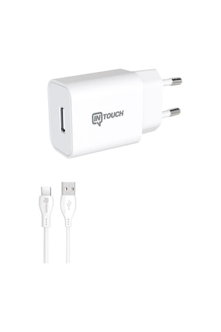 İntouch Android Smarty Mini 2.1 A Usb Şarj Adaptörü Ve Type C Kablo 1 Adet