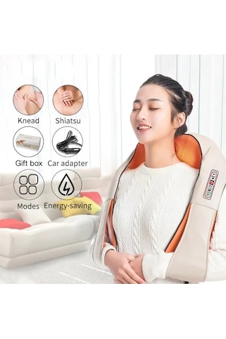 Darbeli Boyun - Omuz Masaj Şalı 4741 Açık Mavi