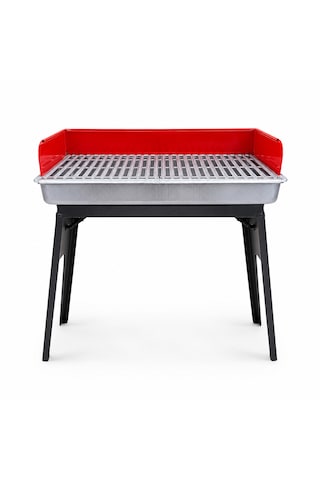 Piknik Mangalı Siperli, Yüksek Ayaklı, Katlanır - 1099 Kırmızı - Siyah