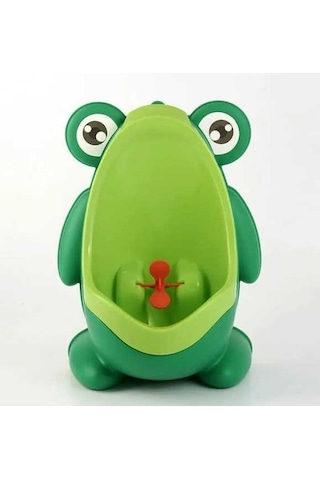 Maoyaya Erkek Çocuk Ayakta Lazımlık - Duvara Monte Kurbağa Şekilli Pisuar Tuvalet Eğitimi Green Green