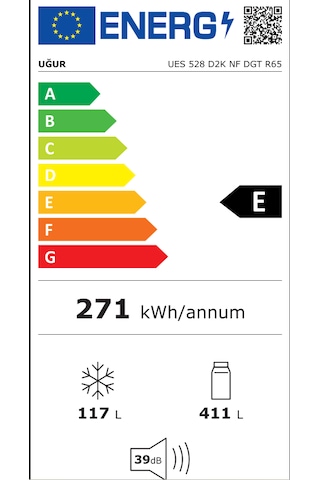 Uğur UES 528 D2K NF DGT R65 Çift Kapılı No Frost Buzdolabı