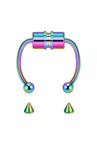 Paslanmaz Çelik Burun Fake Piercing Septum Mıknatıslı Ecp01