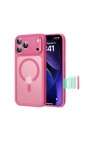 Esr Apple Uyumlu iPhone 17 Pro Kamera Kontrollü Manyetik Hibrit Kılıf Pembe