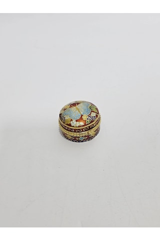 Antika Cloisonne Minyatür Kutu 4,4x2,5cm 078