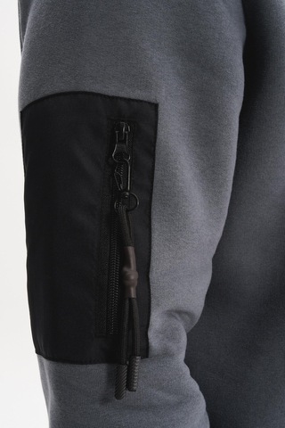 AR-MA Arma Erkek Regular Fit 3 İplik Şardonlu Kanguru Cepli Kapüşonlu Sweatshirt Pamuk Polyester Karışımı K30254629202 Gri