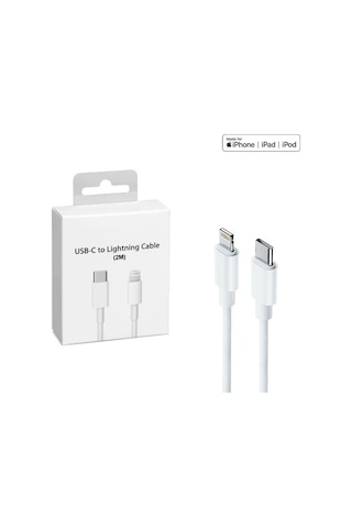AppleiPhone Uyumlu 11 11 Pro Max Lightning Hızlı Şarj Kablosu 1 Metre