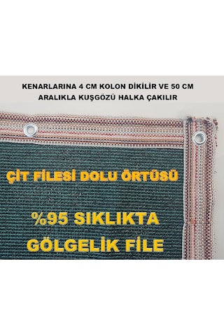 Gölgelik %95 Bahçe Gölgelik File Gölgelik Kumaş Çit Örtüsü