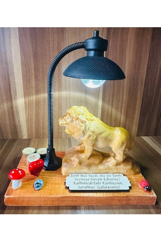 Aslan Kral Heykeli, Ofis Hediyesi, Galatasaray Taraftar Hediyesi Işıklı Biblo Söz Ve Yazılı