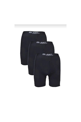 Anıt 1114 Erkek Uzun Likralı Boxer Tekli Siyah