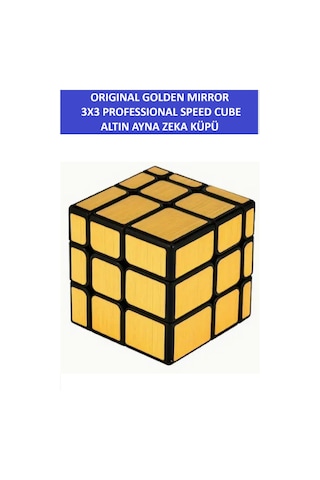 3x3 Golden Mırror Ayna Küp -zeka Küpü - Profesyonel Speed Cube - Sabır Küpü -
