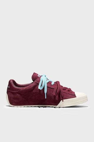 Converse Logolu Hakiki Deri Sneaker Ayakkabı Kadın Ayakkabı A20130c 625 Bordo-beyaz