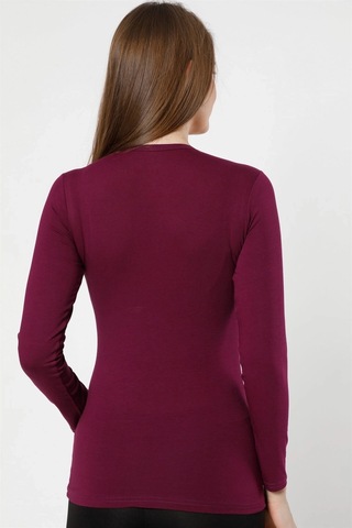 Giyim Bayan Uzun Kol Body Mor Mor