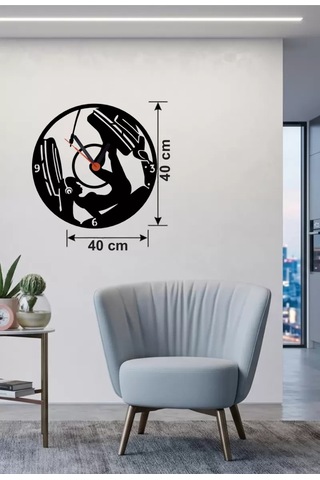 Fitness Ve Spor Temalı Ahşap Duvar Saati - 40x40 Cm Leg Press Tasarım Belirtilmemiş