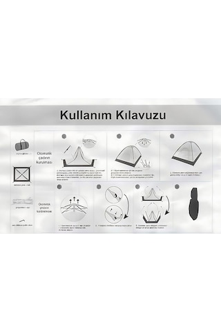 4 Kişilik Otomatik Çadır Turuncu - Yeşil
