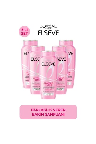 5'li Glycolic Gloss Core Parlaklık Veren Bakım Şampuanı 300ml Tüm Saç Tipleri