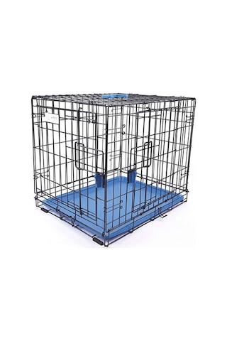 M-pets Voyager 2 Kapılı Köpek Kafesi Small Mavi 61x46x48 Cm 244-52028.01