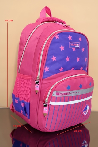 relaxion 1320 ortopedic ilkokul çanta - NKT00181-Pembe Mor