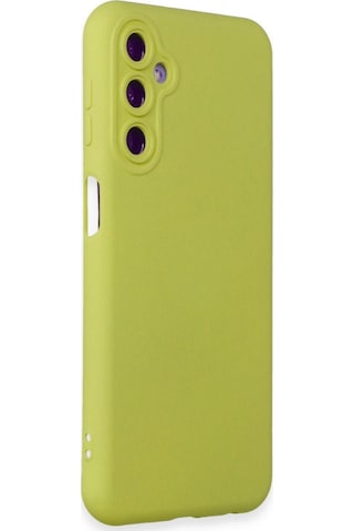 Samsung Galaxy M14 5g Kılıf Nano İçi Kadife Silikon - Sarı
