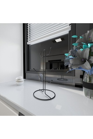 Suntel Tezgah Üstü Kupa Bardak Askılığı Mat Siyah