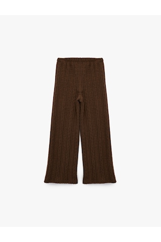 Koton Rahat Kesim Beli Lastikli Geniş Paça Pantolon Haki 6wkg40196ak Haki