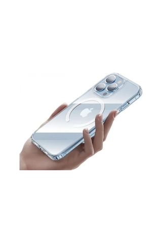 Rock Apple Uyumlu iPhone 14 Plus Kılıf Seri Magsafe - Şeffaf Şeffaf