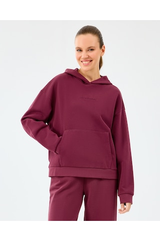 Skechers W Essential Hoodie Sweatshirt Kadın Bordo Sweatshirt S2610013-3877 Bordo