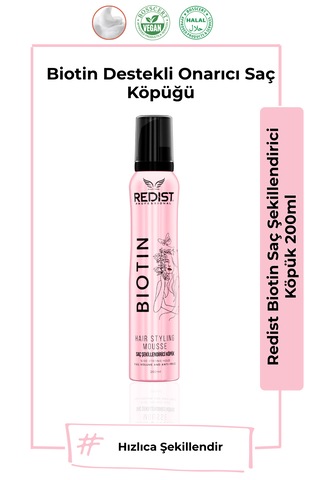 Redist Biotin Bakım + Şekillendirme Köpük Seti / İnce Telli Ve Hacimsiz Saçlar
