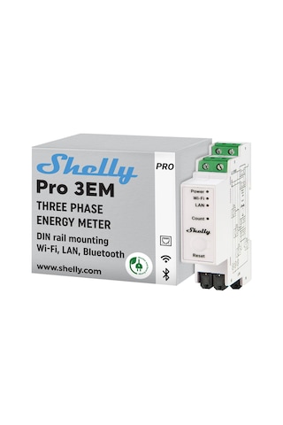 Shelly Pro 3EM 120A 3 Faz Enerji Ölçer