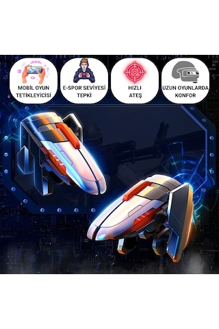 Polham Profesyonel Mobil Oyun Tetikleyici Hızlı Ateş, Nişan Almak İçin Tetik, Tüm Telefonlara Uyumlu