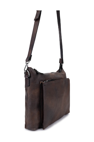 Bruno Shoes Bruno Rossi Bag Erkek Hakiki Deri Taupe Postacı Çanta 1048 302g Erk Canta Sk24-25 Nero/tamp Kahverengi