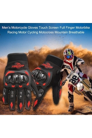 Pazly Tam Parmak Motosiklet Eldiveni Ekran Uyumlu Erkek Modeli Ts - Dayanıklı Ve Konforlu