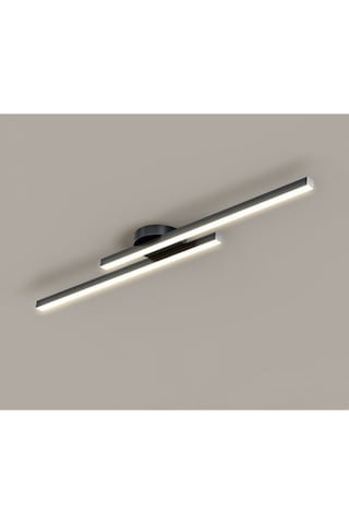 3 Renk Yanabilen 3000 K-4000k-6500k Çubuk Led Avize Armatür Ikili 50 Cm Çubuk Uzunluğu 70 Cm Toplam Uzunluk Siyah