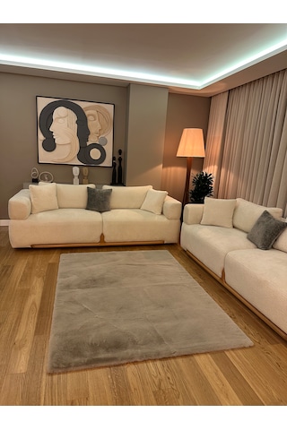Ultra Soft Bej Yumuşak Dokulu Peluş Halı Dikdörtgen Ultra Soft Bej Yumuşak Dokulu Peluş Halı Dikdörtgen