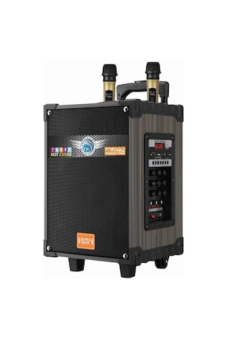 Zore Lt-912 Dijital Led Göstergeli Fm Radyolu Mikrofonlu Gitar Girişli Tws 12 İnç Stereo Bass Kablos